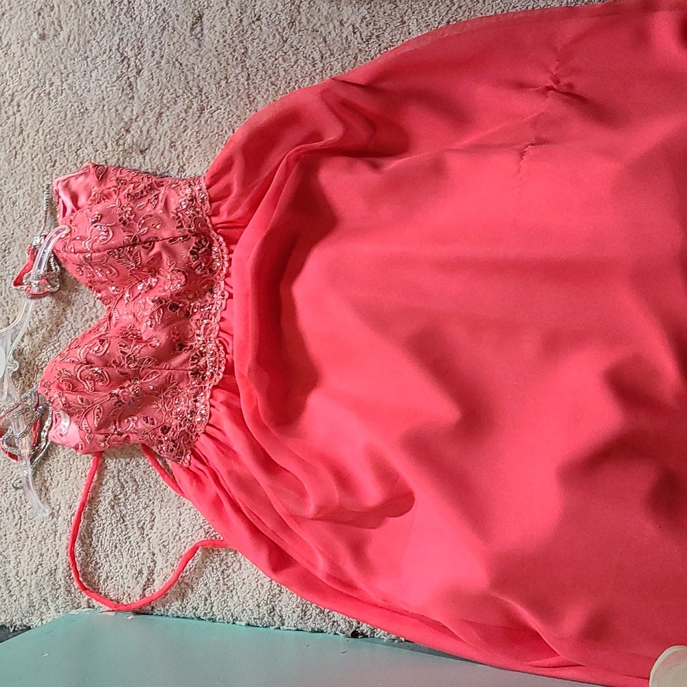 Coral ball gown